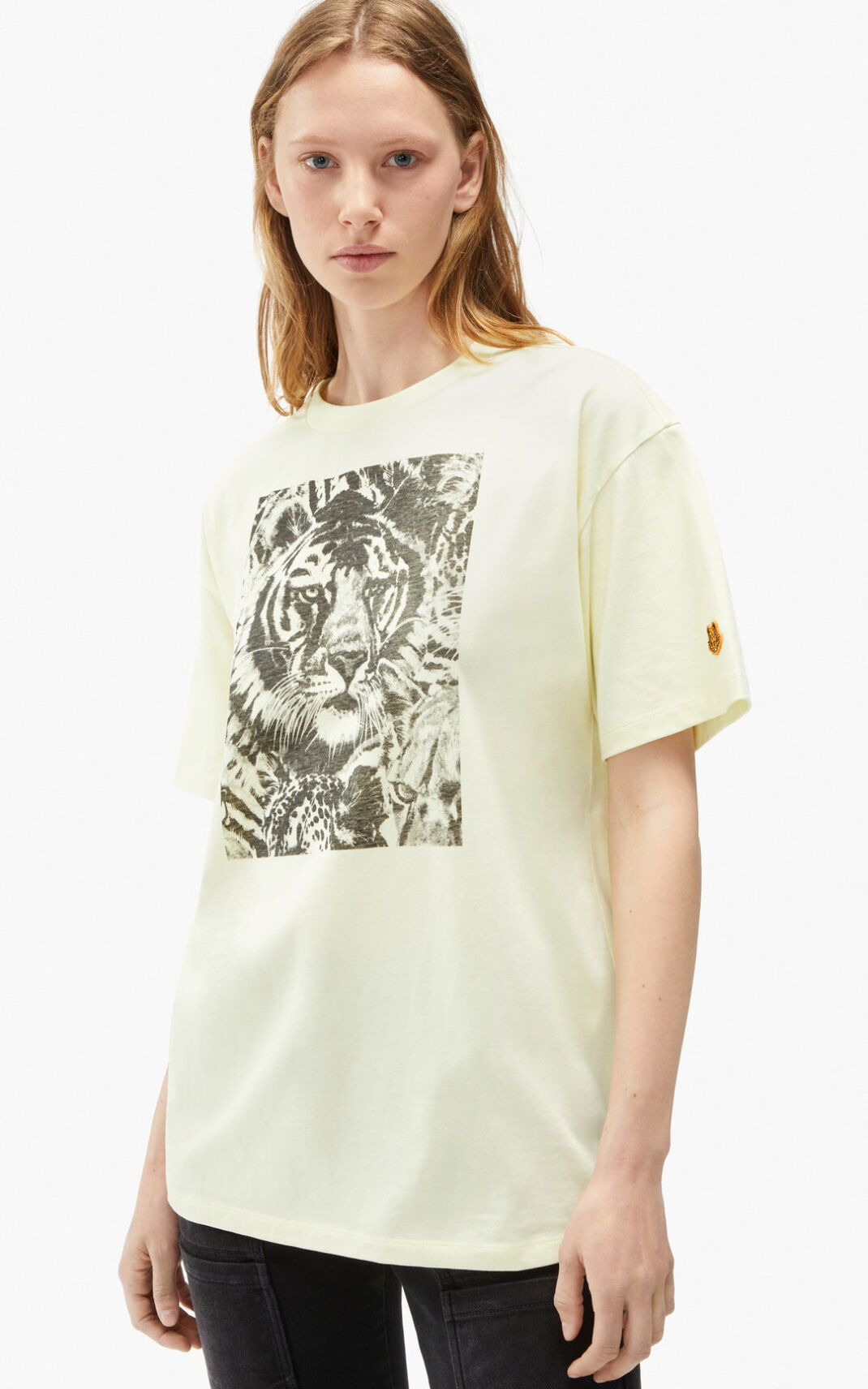 T Shirt Kenzo Femme Wildtigers oversized Beige LUQXY-1570